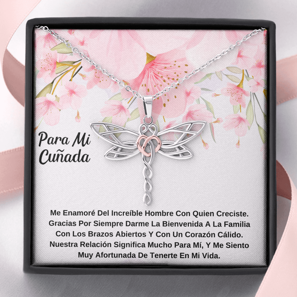 Regalo cuñada - Collar Libélula - Sister-in-law necklace - Sister in law gifts - Wedding gift from bride to sister