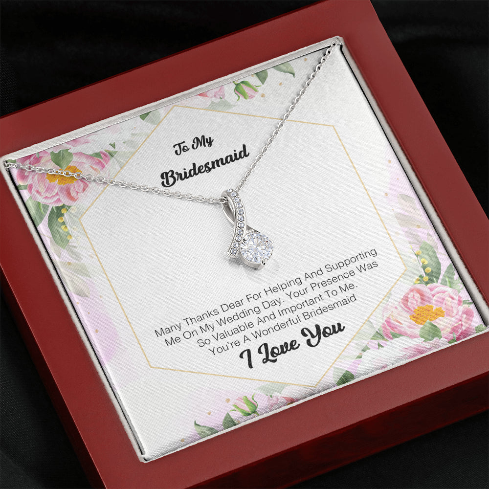 To My Bridesmaid - Many Thanks Dear