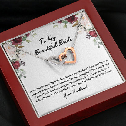 To My Beautiful Bride Knot Neklace- I Will Be Proud To Be Called Your Husband 1