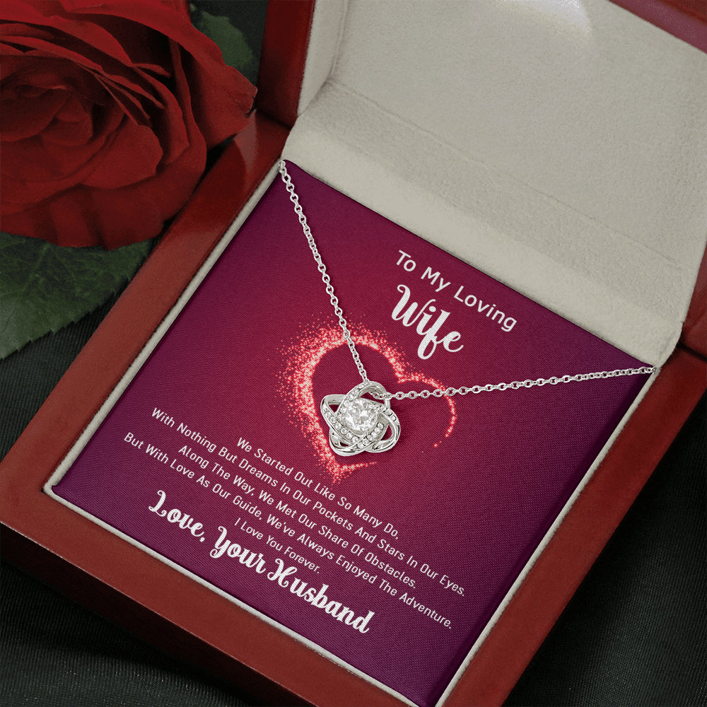 To My  Loving Wife Knot Necklace - Love Is Our Guide