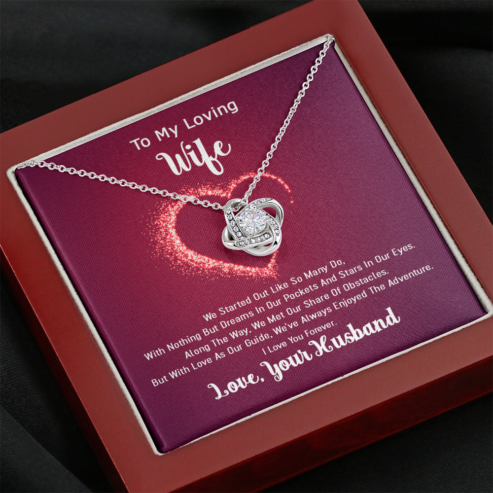 To My  Loving Wife Knot Necklace - Love Is Our Guide