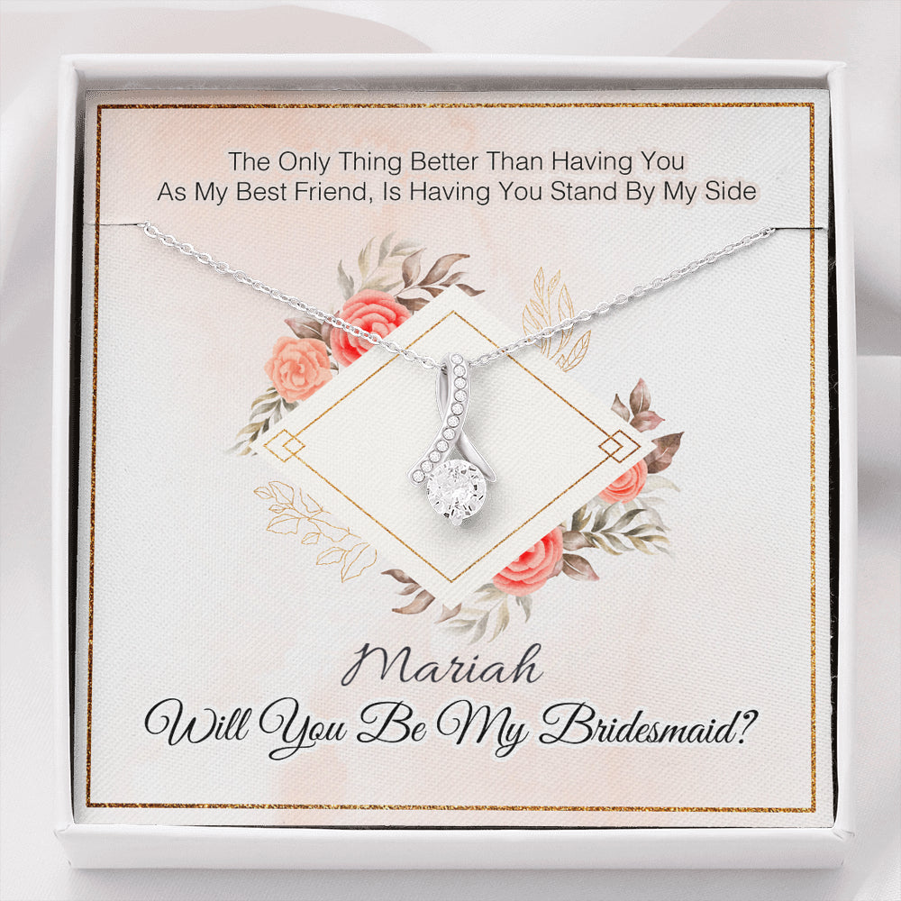 Will You Be My Bridesmaid Personalized Necklace